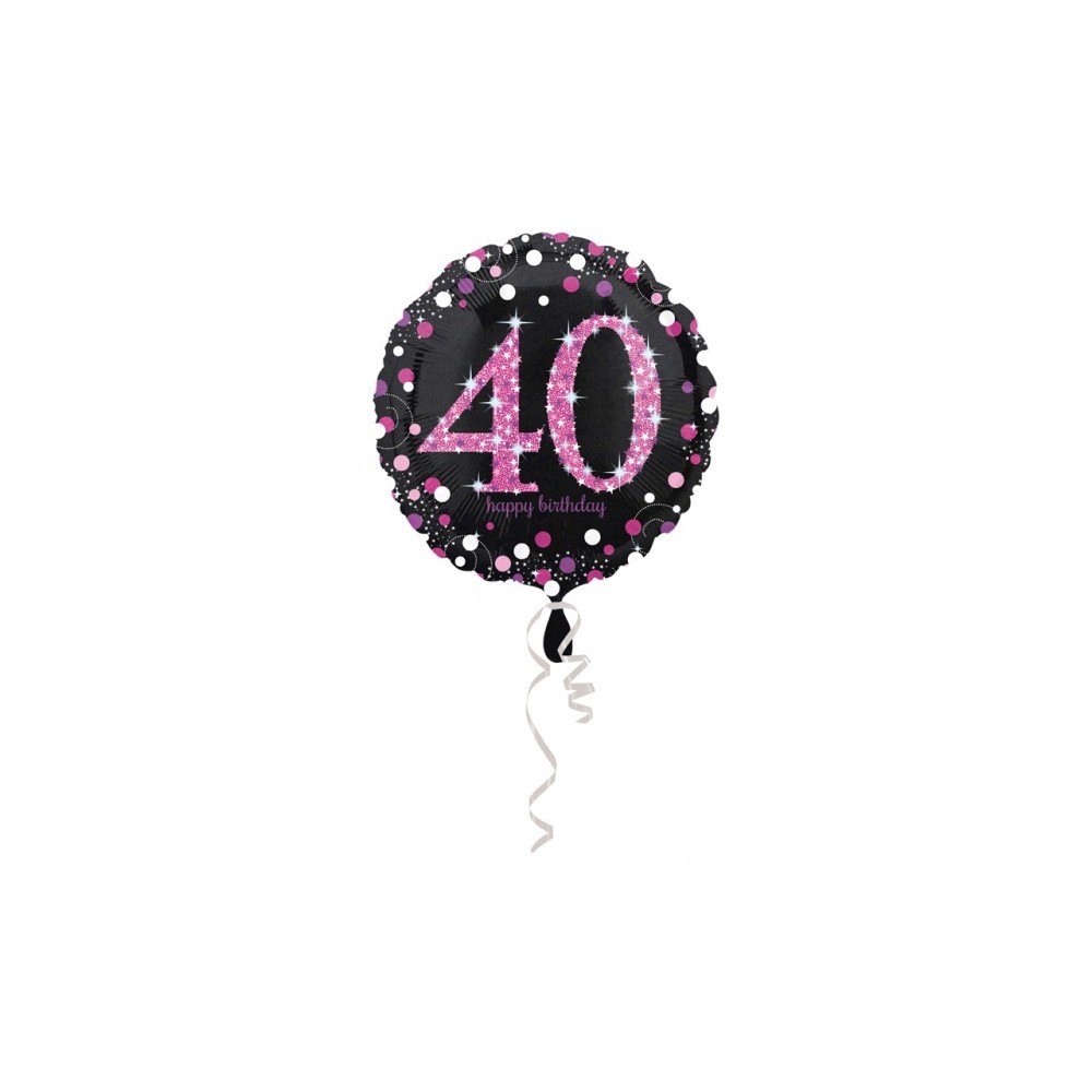Happy Birthday Pink 40 fólia lufi 43 cm