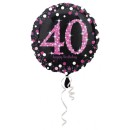 Happy Birthday Pink 40 fólia lufi 43 cm