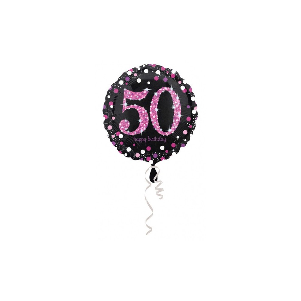 Happy Birthday Pink 50 fólia lufi 43 cm