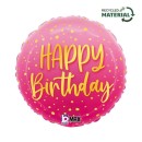 Happy Birthday Pink Happy Birthday foil balloon 46 cm
