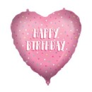 Happy Birthday Happy Birthday Pink Heart foil balloon 46 cm