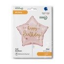 Happy Birthday Pink Star Happy Birthday foil balloon 46 cm