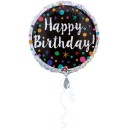 Happy Birthday Polka Dot fólia lufi 43 cm