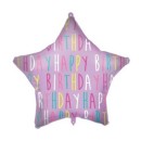 Star Happy Birthday Purple Star foil balloon 46 cm