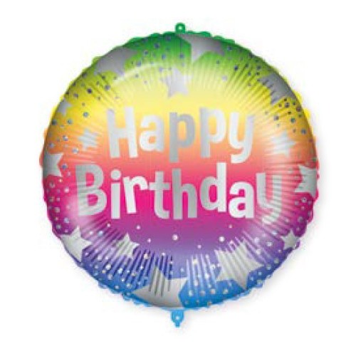 Happy Birthday Happy Birthday Rainbow Foil Balloon 46 cm