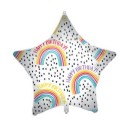 Star Happy Birthday Rainbow Star foil balloon 46 cm