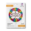 Happy Birthday Retro Holo Happy Birthday foil balloon 46 cm