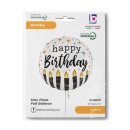 Happy Birthday Satin Candle Happy Birthday foil balloon 46 cm