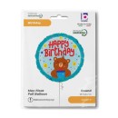 Happy Birthday Smiley Bear Happy Birthday foil balloon 46 cm