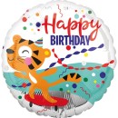 Happy Birthday Happy Birthday Tiger foil balloon 43 cm