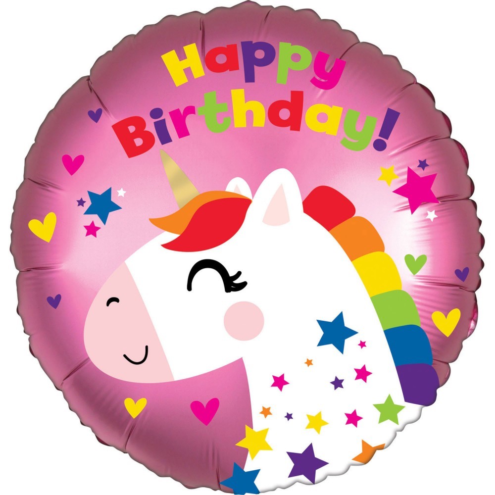 Happy Birthday Happy Birthday Unicorn Foil Balloon 43 cm