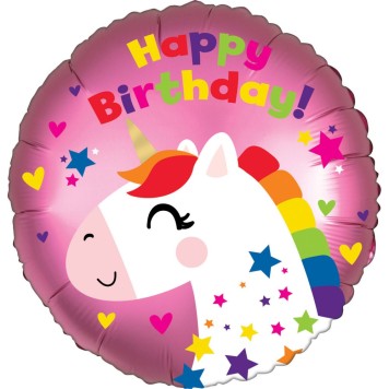 Happy Birthday Happy Birthday Unicorn Foil Balloon 43 cm