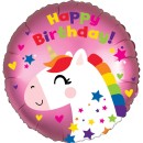 Happy Birthday Happy Birthday Unicorn Foil Balloon 43 cm