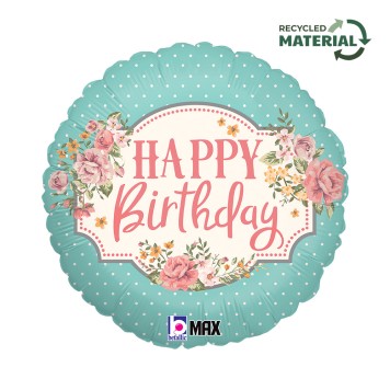 Happy Birthday Vintage Happy Birthday foil balloon 46 cm