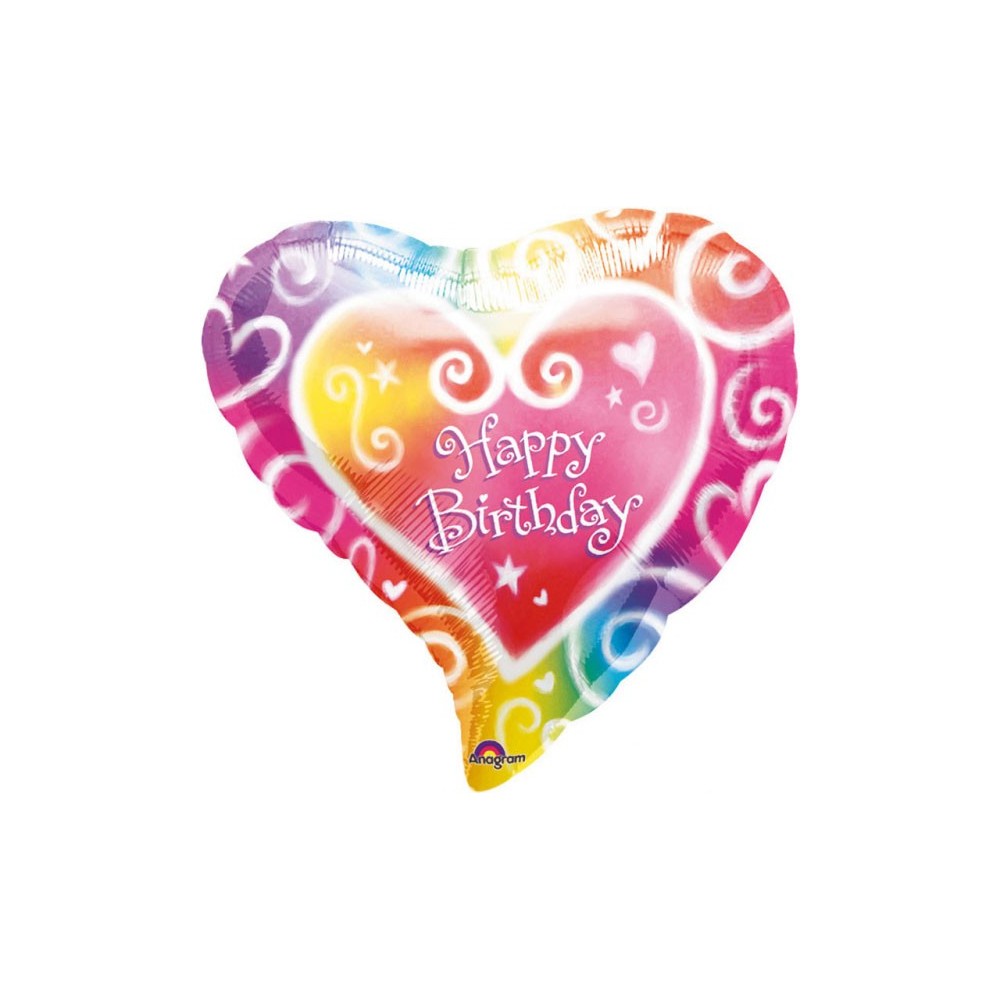 Happy Birthday Happy Birthday Watercolour foil balloon 43 cm