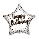 Happy Birthday White-Gold Happy Birthday foil balloon 46 cm