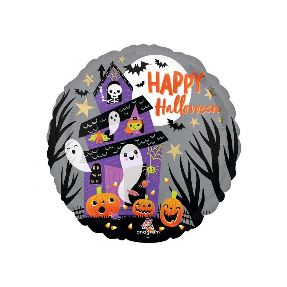Halloween Happy Haunted House foil balloon 46 cm