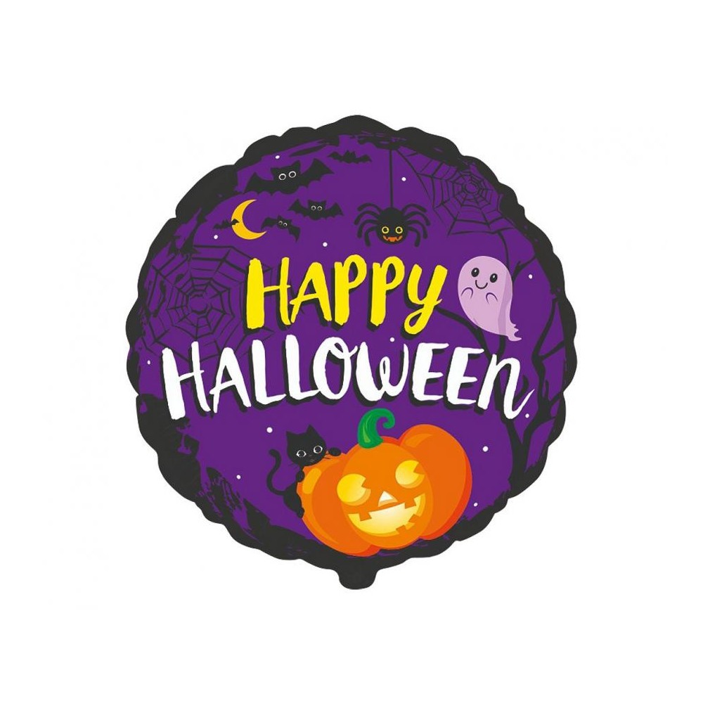 Halloween Happy Purple foil balloon 48 cm