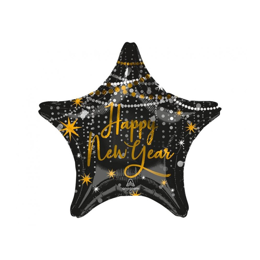 Happy New Year Happy New Year Midnight foil balloon 46 cm