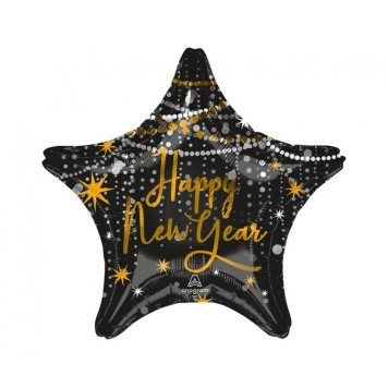 Happy New Year Happy New Year Midnight foil balloon 46 cm