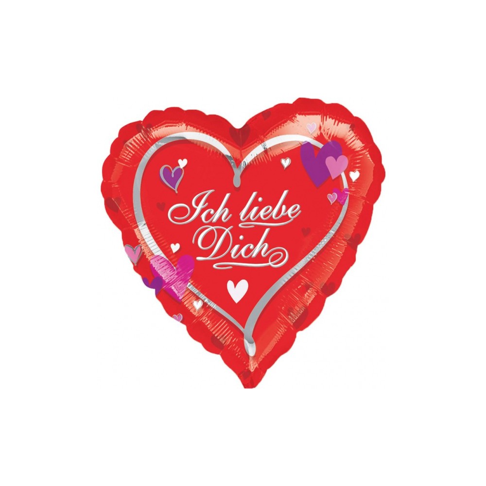 Heart Heart, foil balloon 43 cm