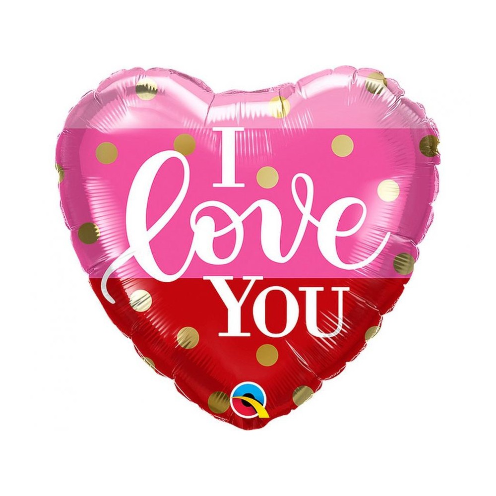 Love I Love You Dots foil balloon 46 cm