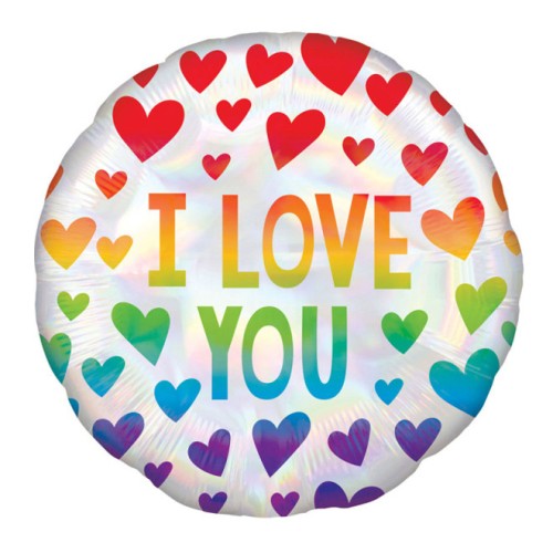Love I love You Rainbow, I Love You foil balloon 43 cm