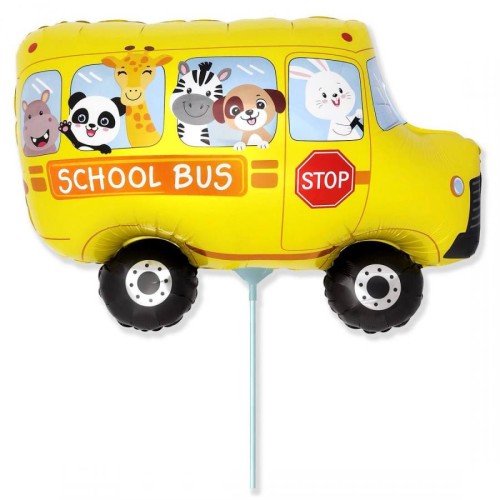 Vehicle Yellow School Bus Mini Foil Balloon (WP)