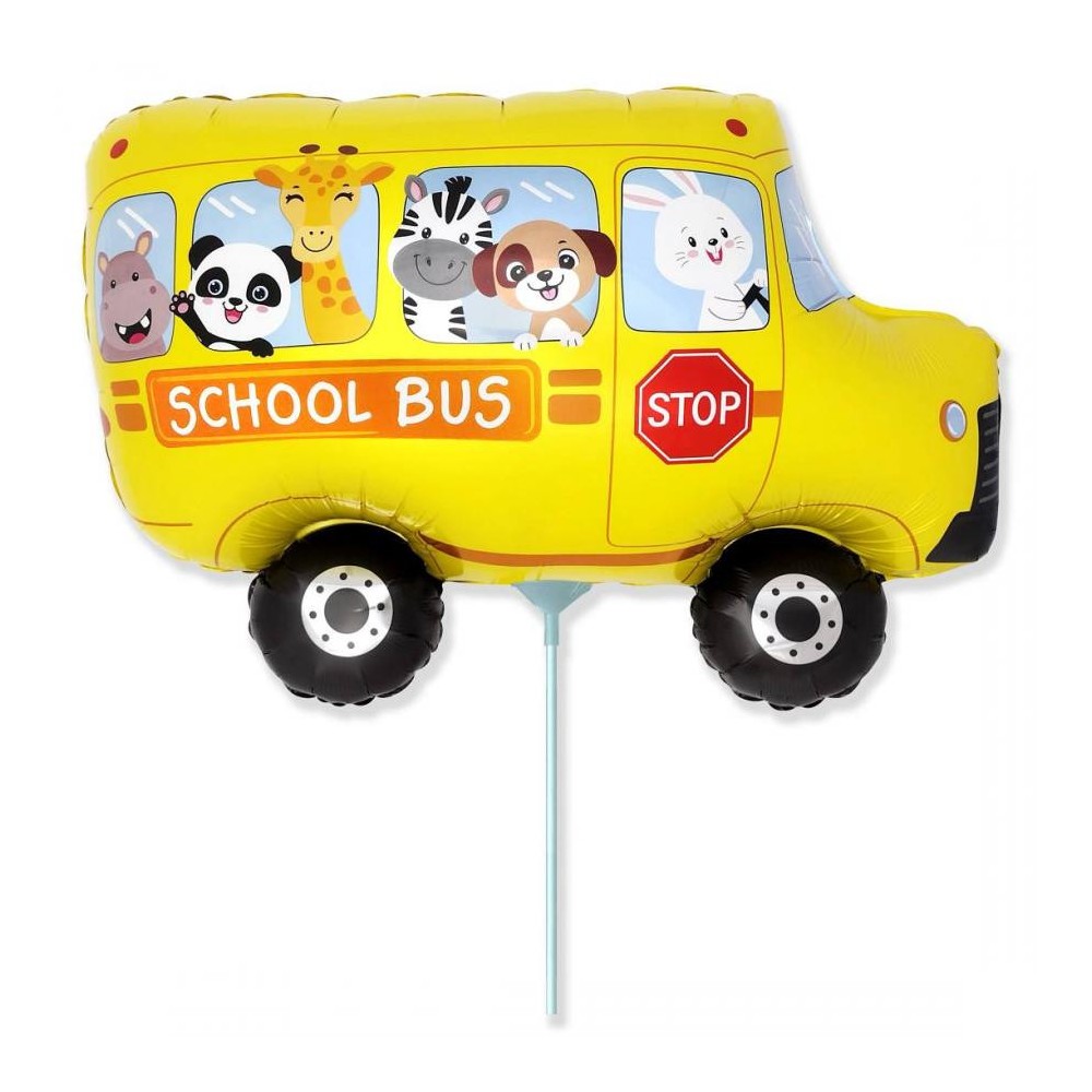 Vehicle Yellow School Bus Mini Foil Balloon (WP)
