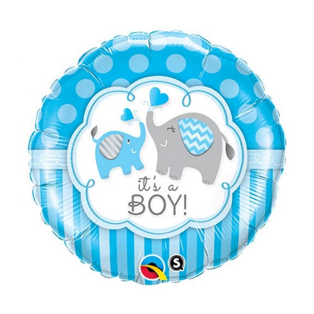 Happy Birthday Elephant It's a Boy foil balloon 46 cm
