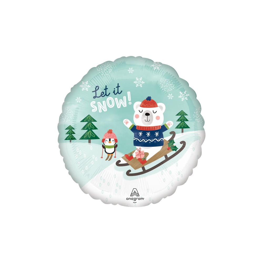 Christmas Let it Snow i foil balloon 43 cm