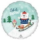 Christmas Let it Snow i foil balloon 43 cm