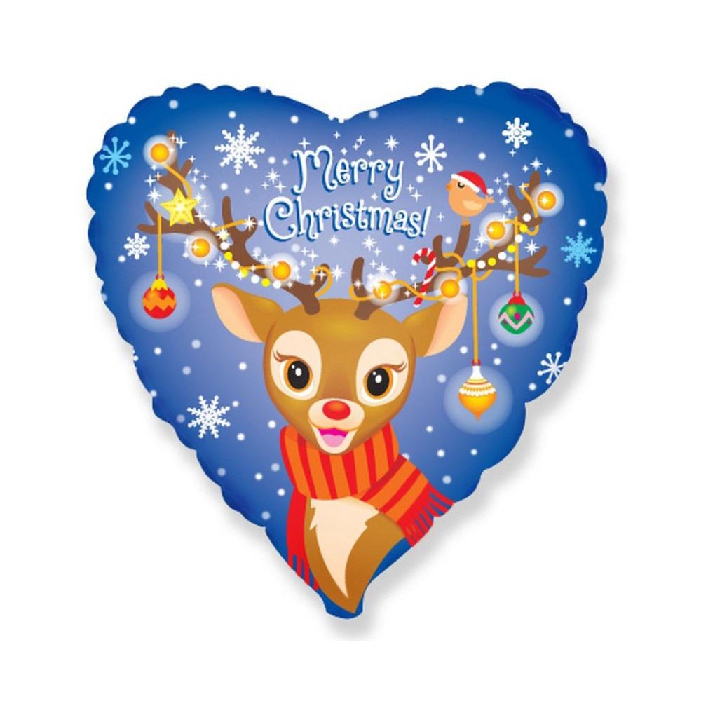 Christmas Reindeer foil balloon 48 cm (WP)