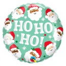 Christmas Santas i foil balloon 46 cm