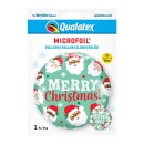 Christmas Santas i foil balloon 46 cm
