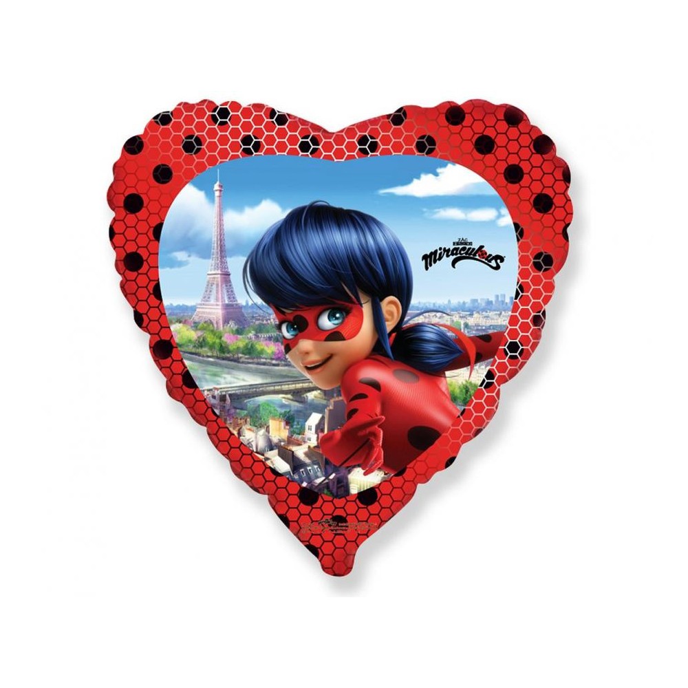 Miraculous Ladybug Miraculous, Heart foil balloon 46 cm (WP)
