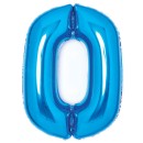 Number Blue Blue 0 foil balloon 66 cm