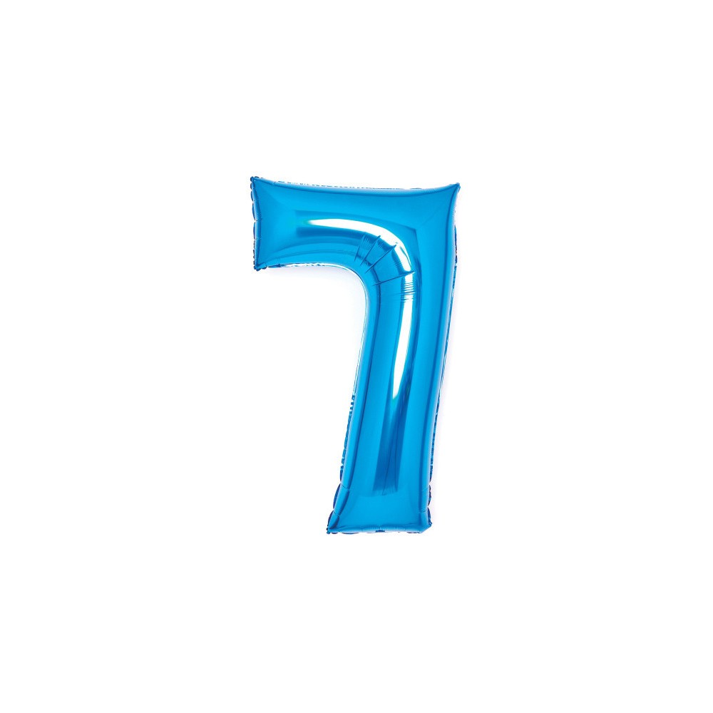Number Blue Blue number 7 foil balloon 66 cm