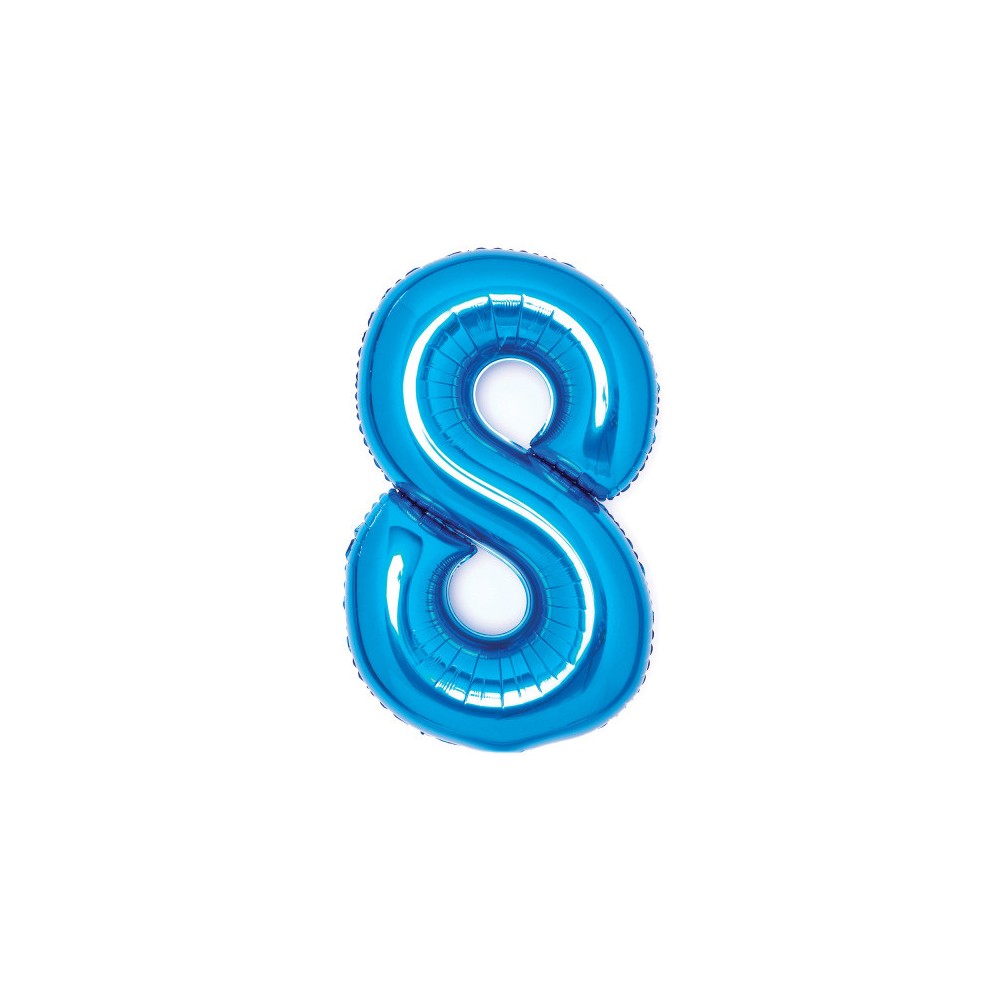 Number Blue Blue number 8 foil balloon 66 cm