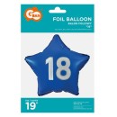 Happy Birthday Blue Blue Happy Birthday 18 star foil balloon 44 cm