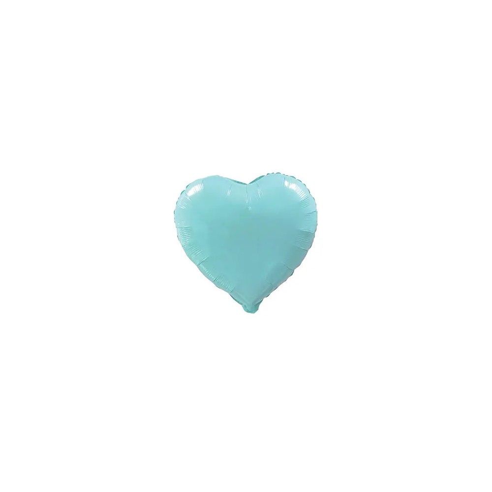 Colour Blue Pastel Heart, Blue Heart Foil Balloon 46 cm