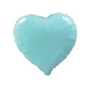 Colour Blue Pastel Heart, Blue Heart Foil Balloon 46 cm