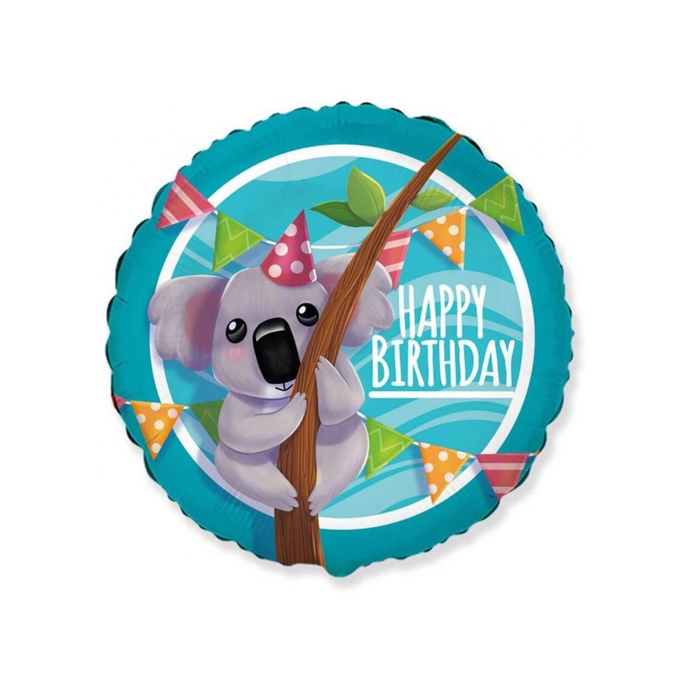 Koala Party Happy Birthday foil balloon 46 cm (WP)