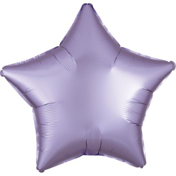 Satin Silk Pastel Lilac star foil balloon 48 cm