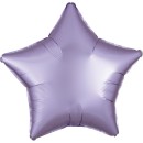 Satin Silk Pastel Lilac star foil balloon 48 cm