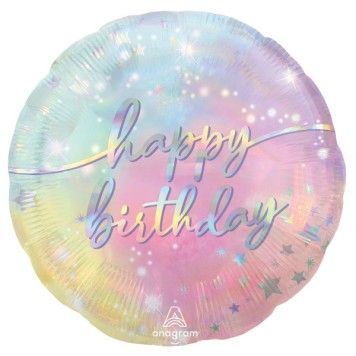 Happy Birthday Luminous Happy Birthday foil balloon 45 cm