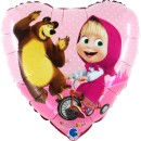 Masha and the Bear Biking foil balloon 46 cm