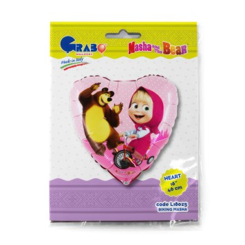 Masha and the Bear Biking foil balloon 46 cm