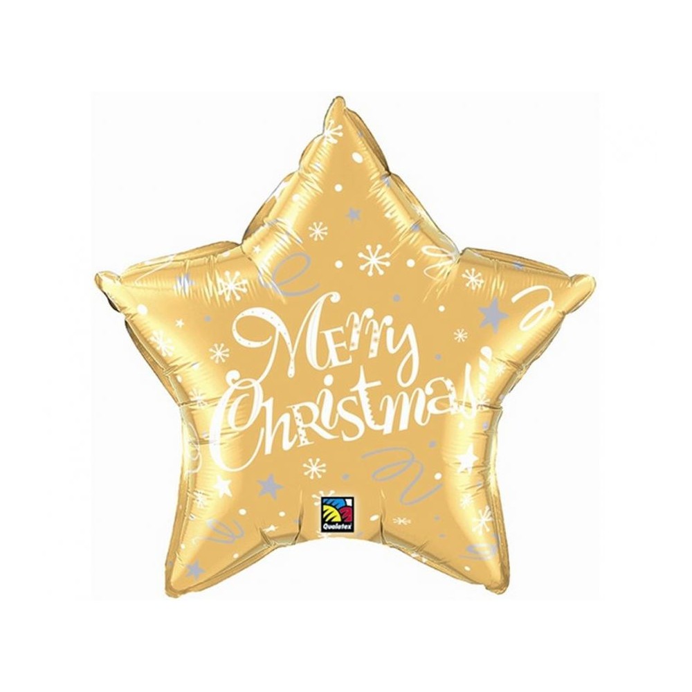 Christmas Merry Christmas Gold Star, foil balloon 51 cm