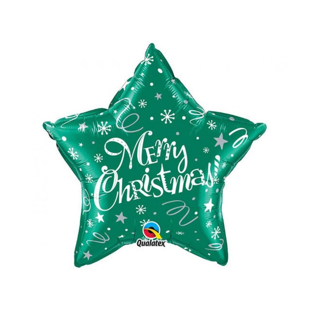 Christmas Merry Christmas Green Star, i foil balloon 51 cm